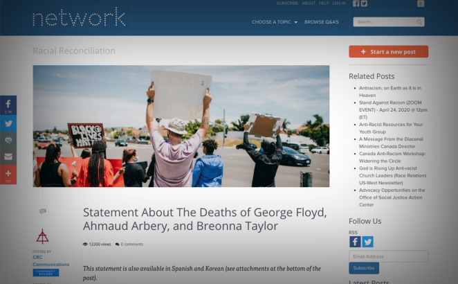 CRC Struggles to Respond to Racism Following Death of George Floyd