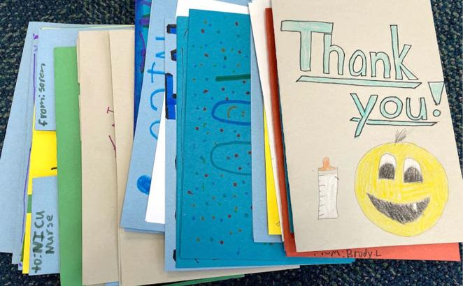Colorful cards and personal notes make up part of the Choose Kind → Spread Kind initiative.