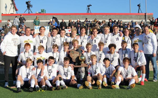 The Eagles, co-op team of Sheboygan Christian and Sheboygan Lutheran high schools, after their Nov. 6 championship win.