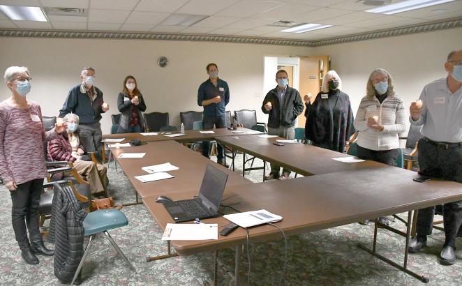 Members of Alger Park CRC in Grand Rapids, Mich., along with staff from the Office of Social Justice, participated remotely in a climate vigil while the U.N. Climate Change Conference took place in Glasgow, Scotland.