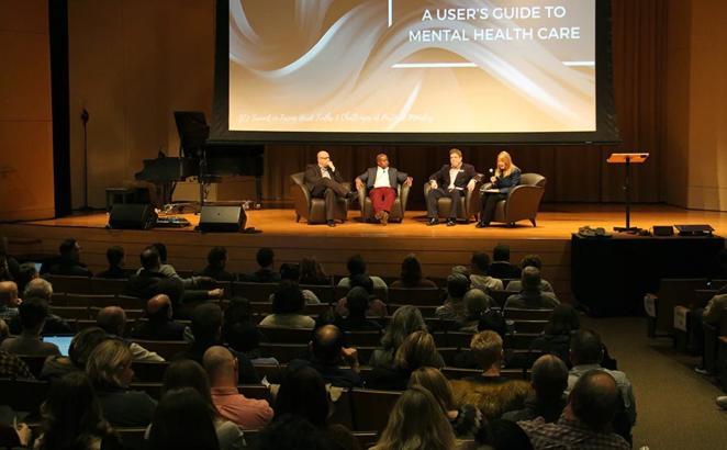 GC2 Summit attendees at a panel discussion at Wheaton College, Dec. 6. 