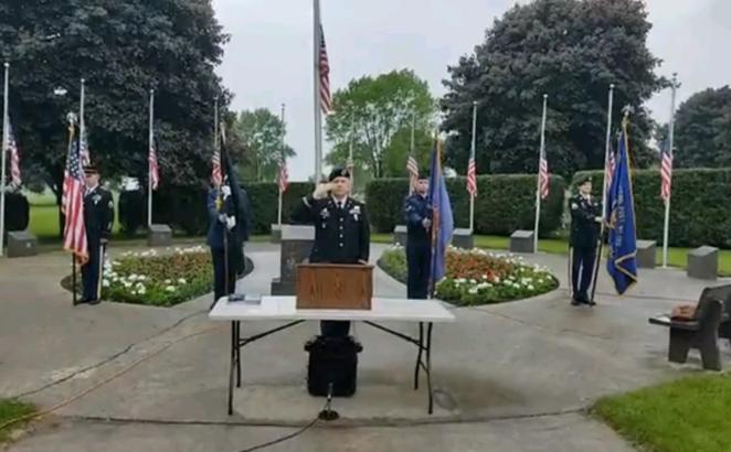 From the Memory Gardens in Sioux Center, Iowa, chaplains and servicemen marked Memorial Day with a service broadcast on radio and Facebook live.