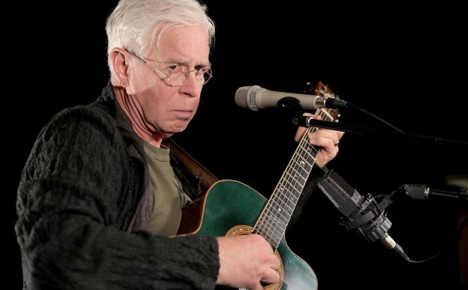 Bruce Cockburn plays at WFUV's Studio A in New York on Nov. 3, 2014.