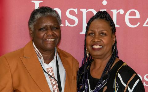 Rev. Sheila Holmes (left) and Michelle Loyd-Paige, Ph.D., received the Dante Venegas award in recognition of their work in racial reconciliation.