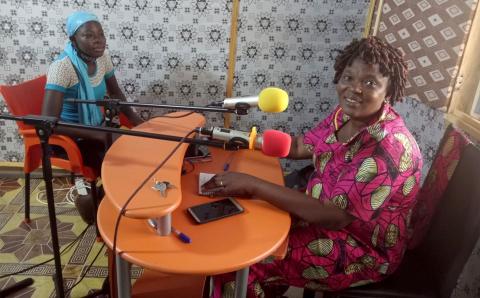 Members of ReFrame’s French ministry team in Burkina Faso who produced the program that Dianda heard.