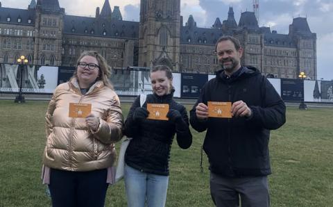 Centre for Public Dialogue staff show faith in action on Parliament Hill.