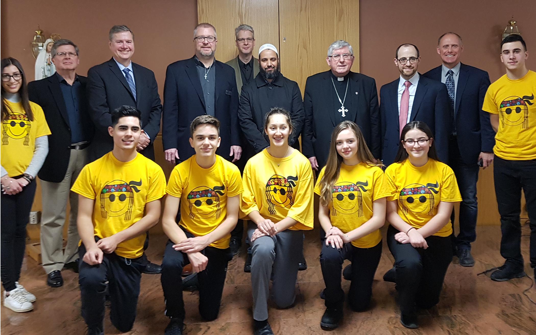 Representatives of past Canada Summer Job grant recipient groups and faith leaders who issued a joint statement asking government to revise CSJ requirements. (Jan. 25, 2018, Toronto)