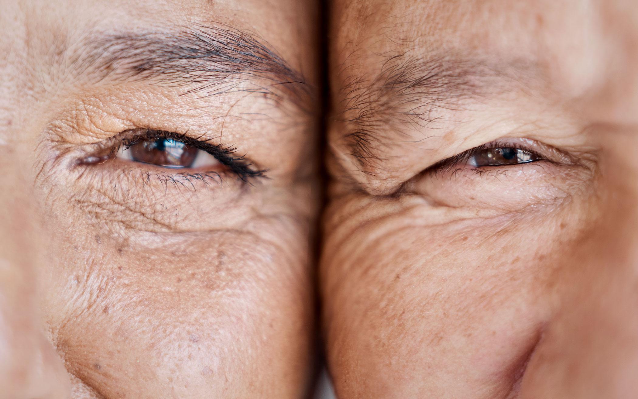 two older men's eyes