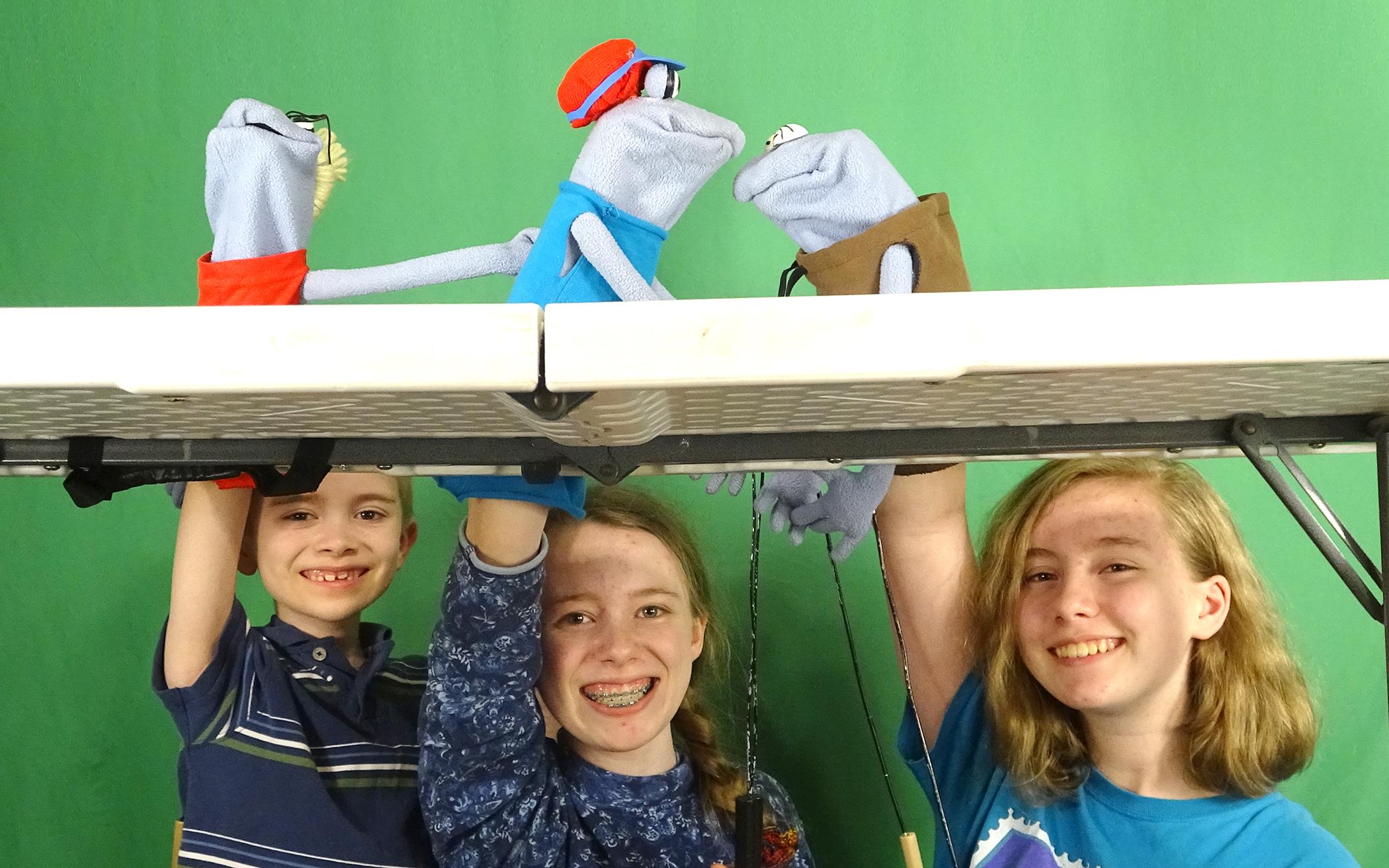See a video about the Gutscher family puppets at KidsCorner.com/kids-in-action.