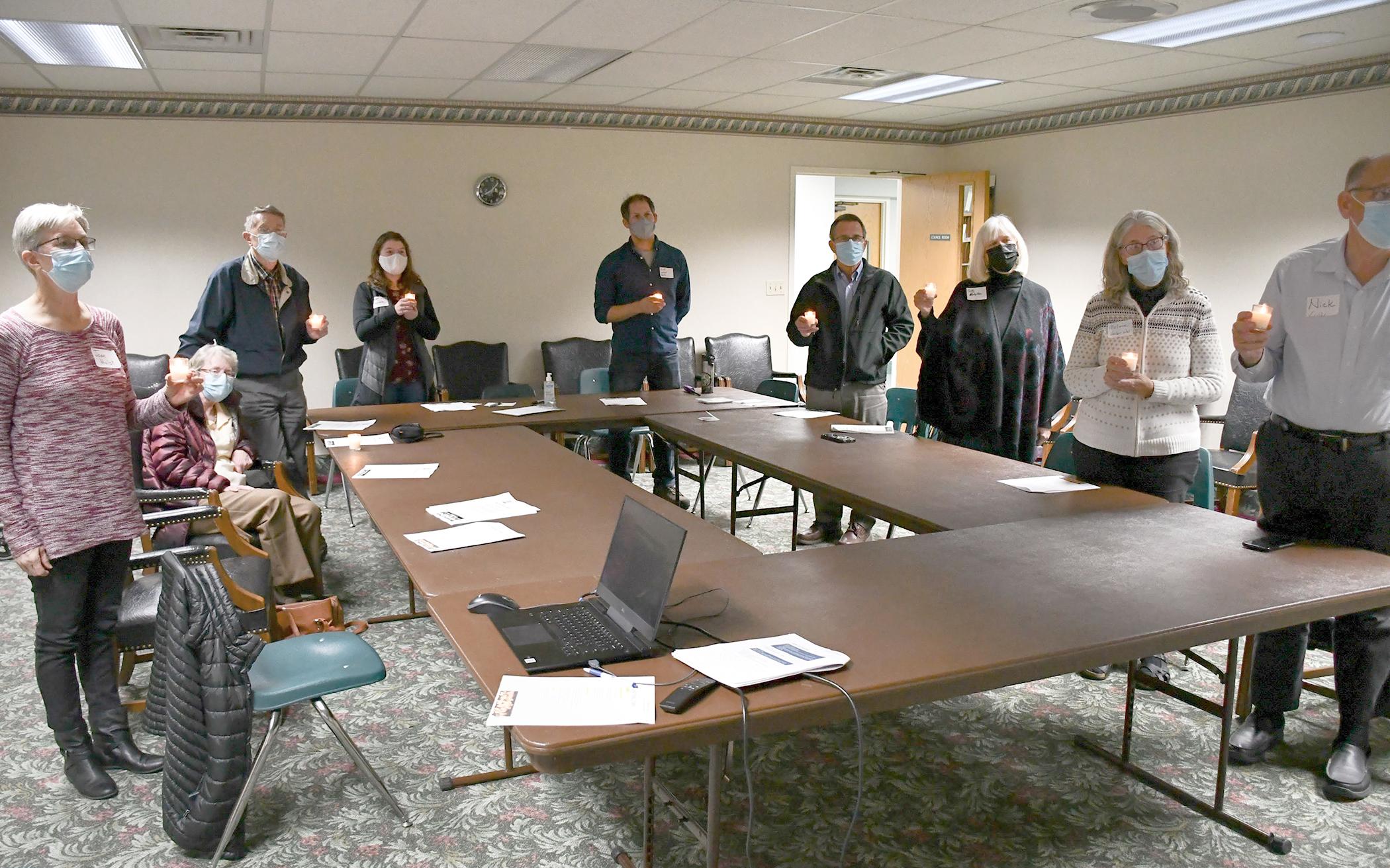 Members of Alger Park CRC in Grand Rapids, Mich., along with staff from the Office of Social Justice, participated remotely in a climate vigil while the U.N. Climate Change Conference took place in Glasgow, Scotland.