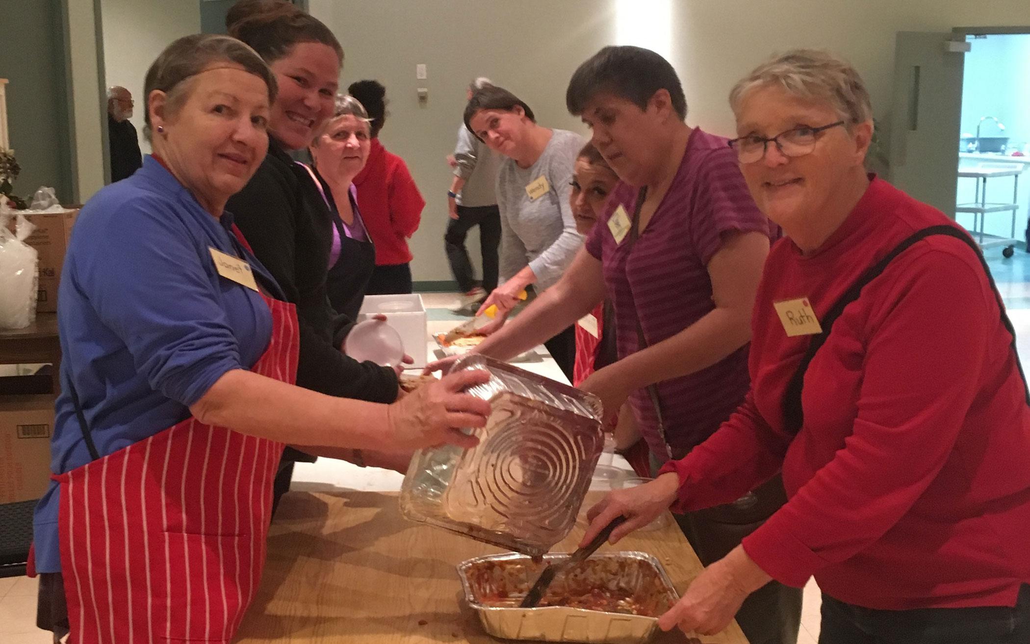 Collective Kitchen participants at Good News Church. 