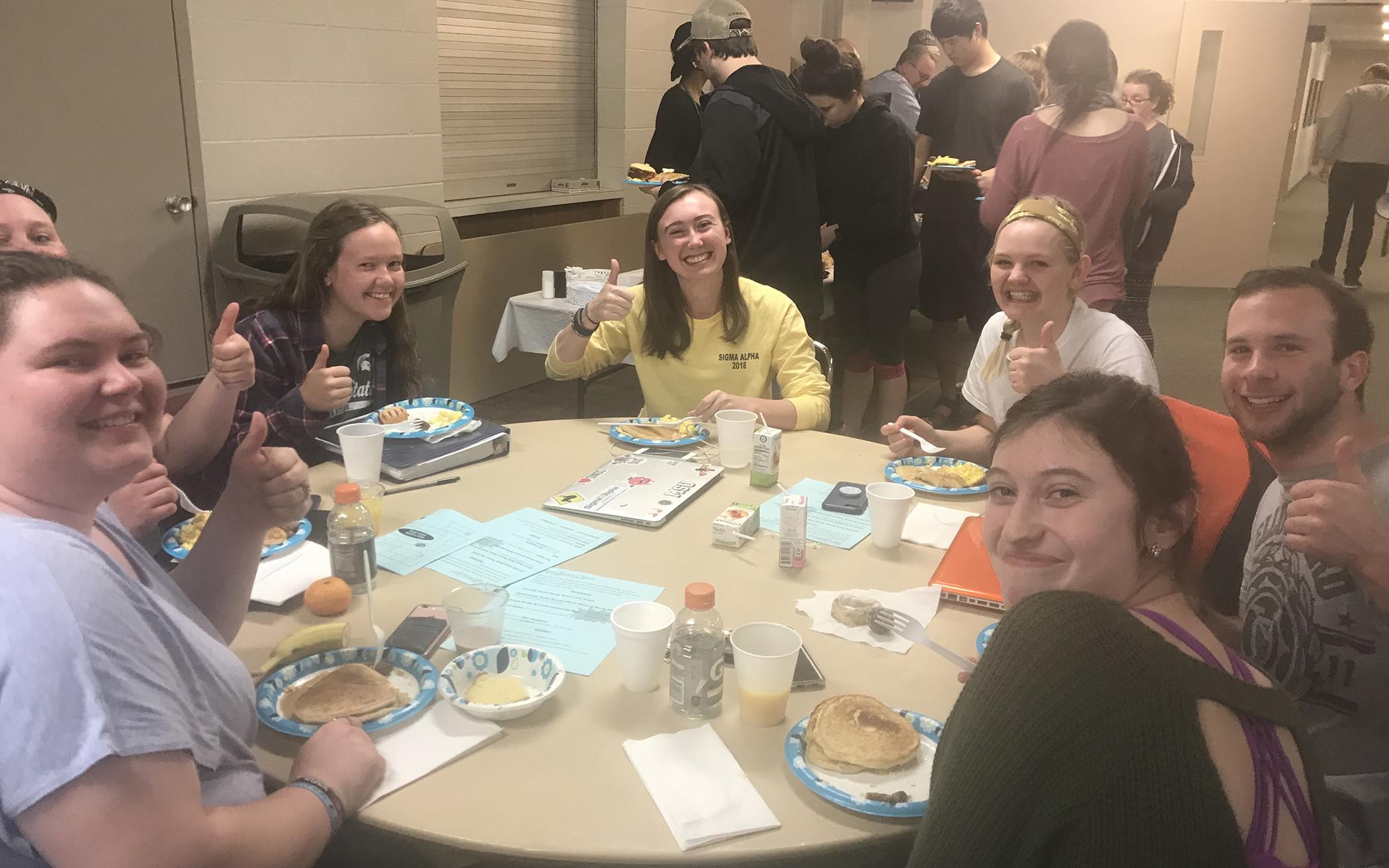 Midnight Breakfasts Kick Off Finals Week