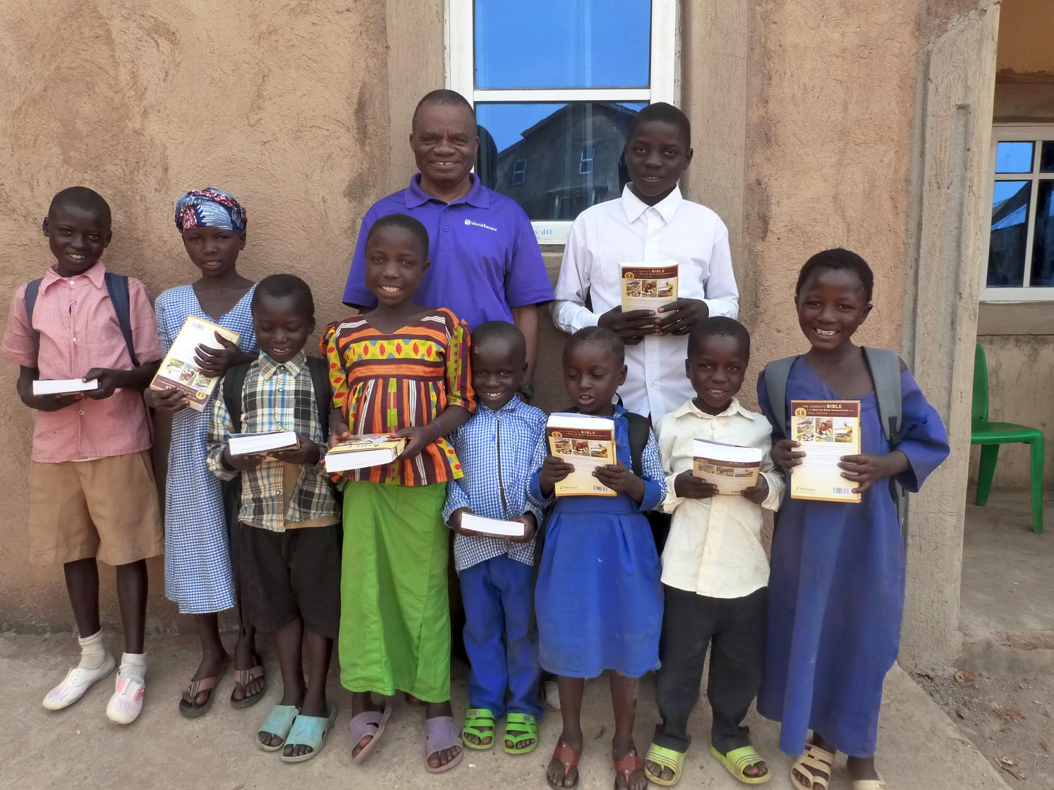 Children in the Rim community in Nigeria received Bibles from Forest Grove CRC on Nov. 20.